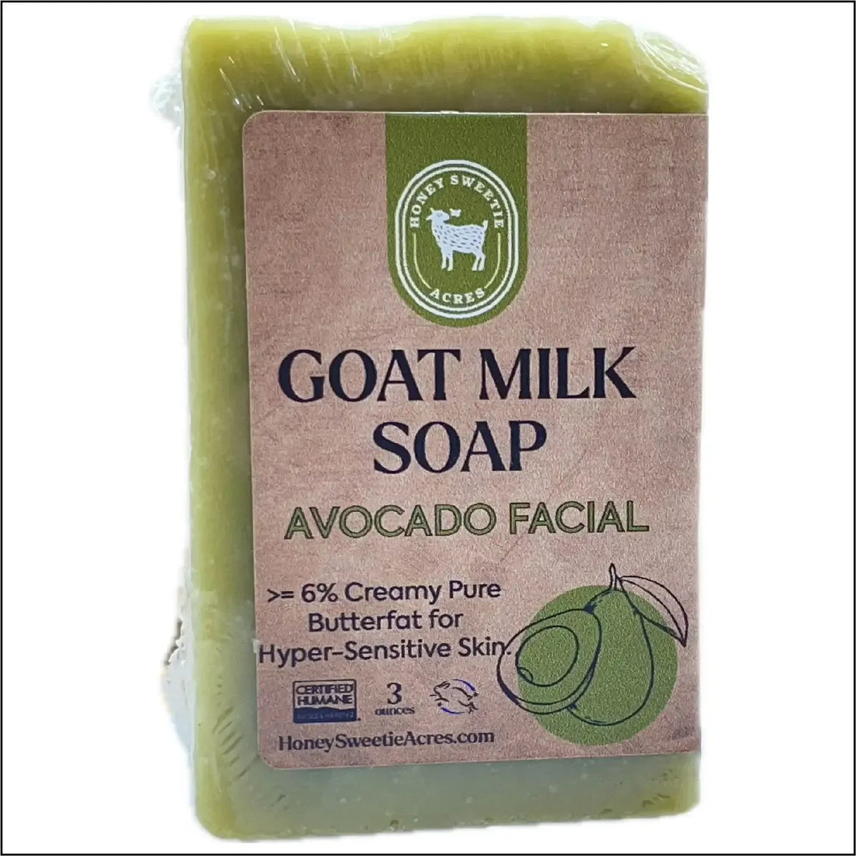 Goat Milk Soap — Honey Sweetie Acres — Avocado Facial