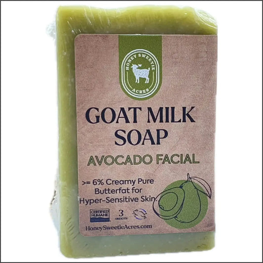Goat Milk Soap — Honey Sweetie Acres — Avocado Facial